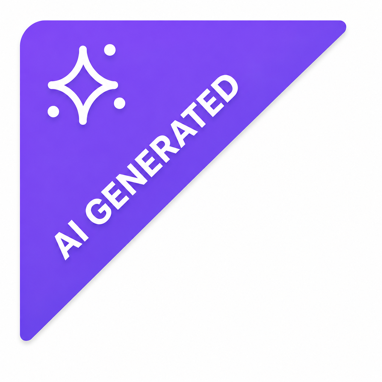 AI Generated corner sticker