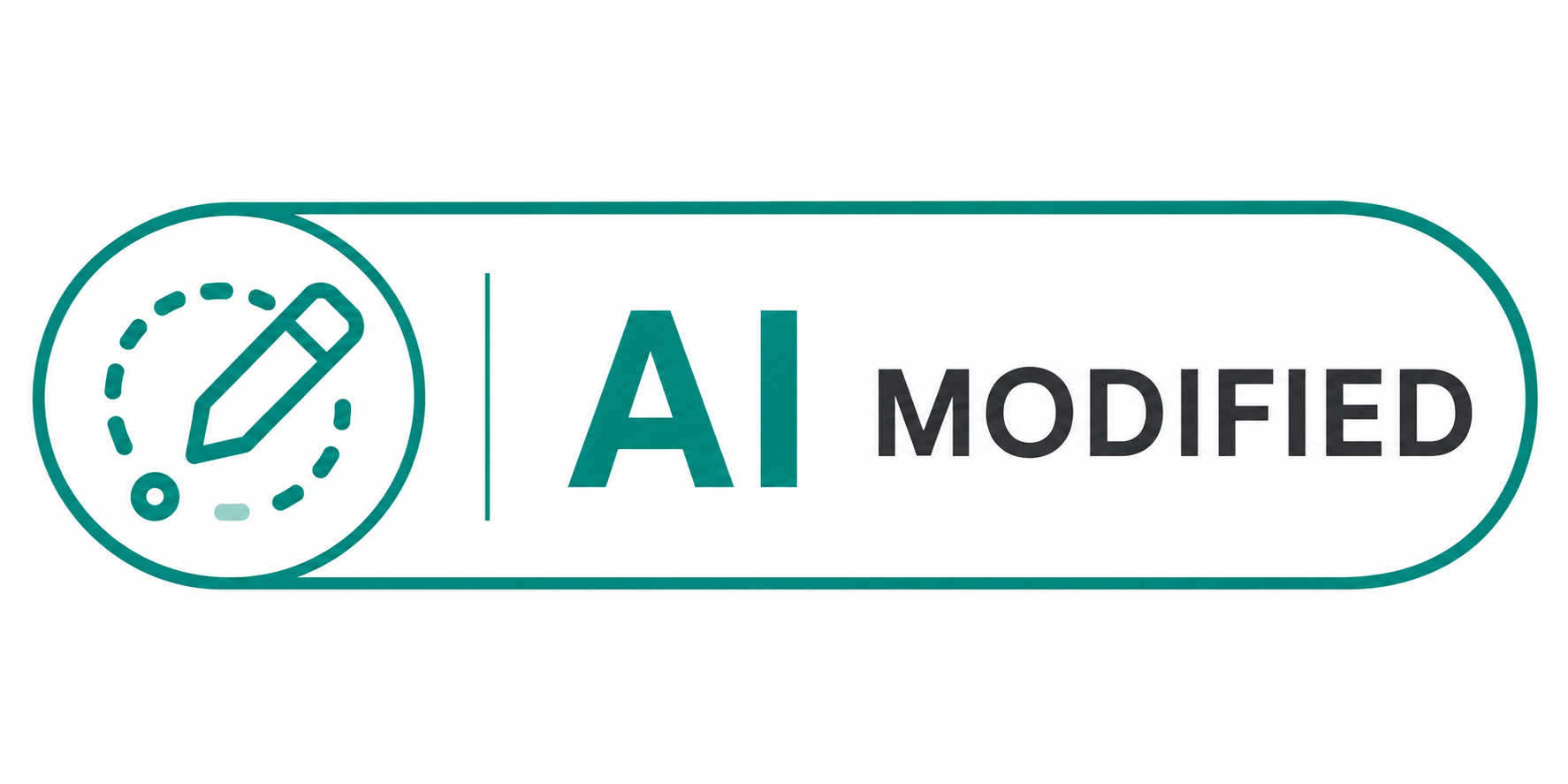 AI Modified pill badge